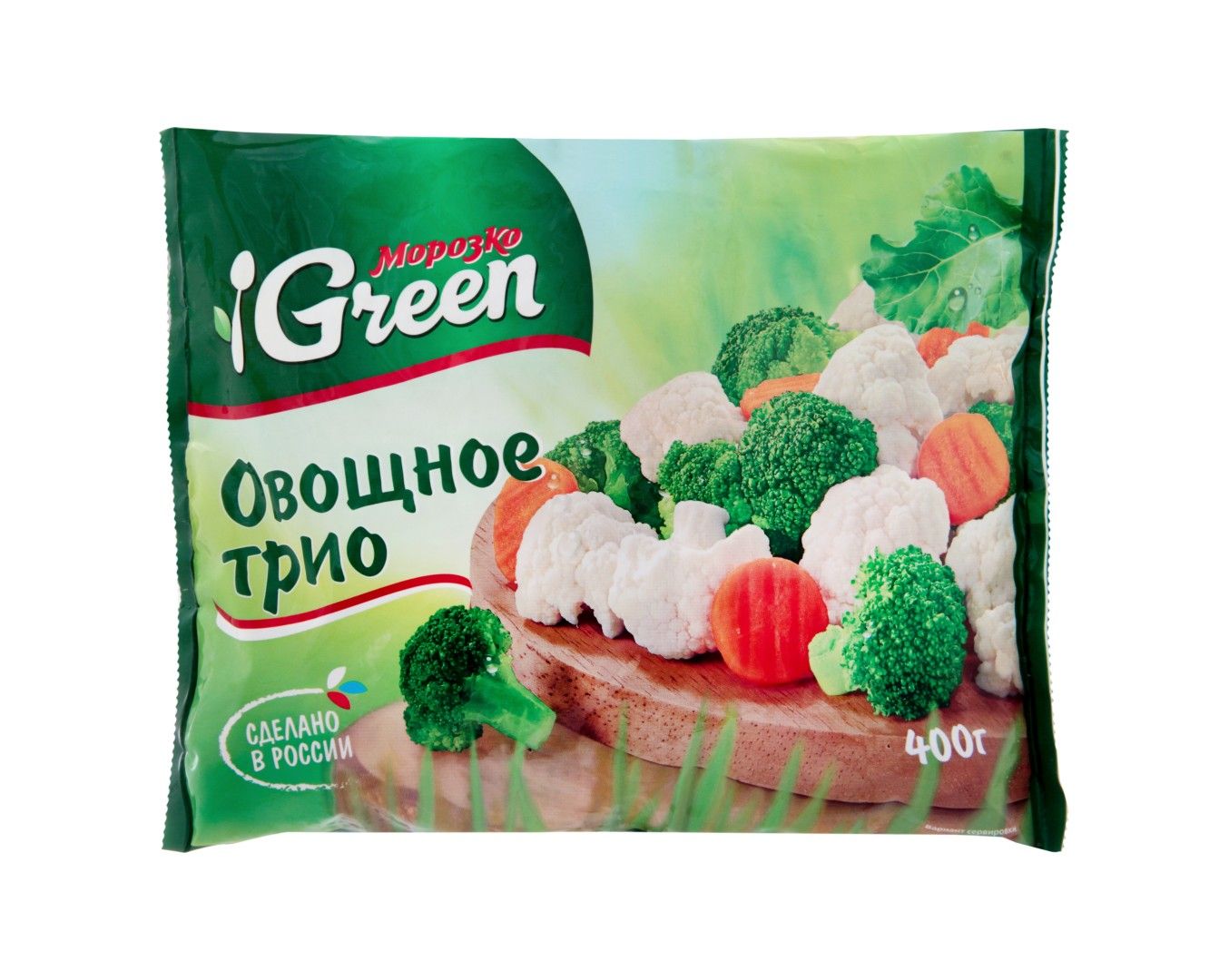 Полуфабрикат овощной Морозко Green Овощное трио, 400 г.