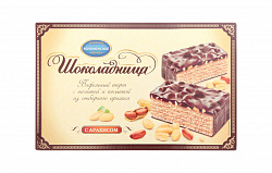 Торт Коломенское Шоколадница вафельный с арахисом, 430 г.