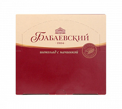 Шоколад Бабаевский тёмный с шоколадной начинкой, 1 кг.
