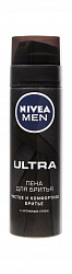 Пена для бритья Nivea Men Ultra с активным углем, 200 мл.