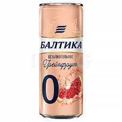 Пиво Балтика №0 Грейпфрут светлое 0,33л ж/б