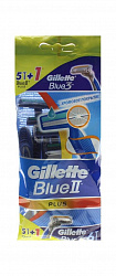 Станок для бритья Gillette Blue 2 Plus мужской одноразовый 6шт, упак.