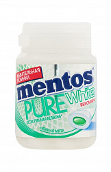 Жевательная резинка Mentos Pure White Нежная мята, 54 г.