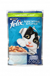 Корм для кошек Purina Felix Аппетитные кусочки с кроликом в желе, 85 г.
