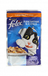 Корм для кошек Purina Felix Аппетитные кусочки С индейкой в желе, 85 г.