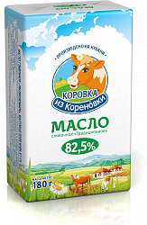 Сливочное масло Коровка из Кореновки "Традиционное", 82,5%, 180 г
