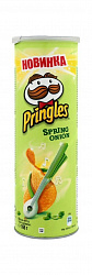 Чипсы картофельные Pringles Spring Onion со вкусом зеленого лука, 165 г.