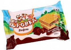 Вафли Коровка  шоколад 150г