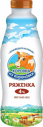 Ряженка Коровка из Кореновки, 4%, 900 мл