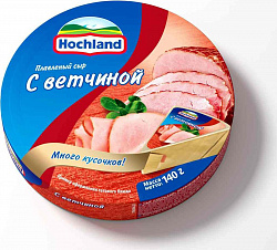 Плавленый сыр Hochland С ветчиной, 140 г