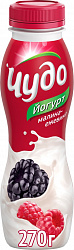 Йогурт фруктовый малина-ежевика 2,4% Чудо, 270 г