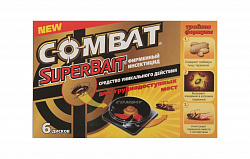 Ловушки для тараканов Combat SuperBait фирменный инсектицид 6шт, упак.