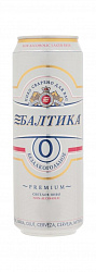 Пиво Балтика №0 безалкогольное светлое 0,45л ж/б