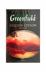 Чай Greenfield Golden Ceylon черный байховый цейлонский крупнолистовой, 200 г.