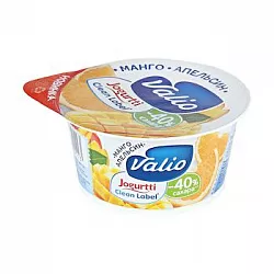 Йогурт ВАЛИО Манго Апельсин 2,9% 120г пл.стак БЗМЖ