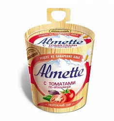 Сыр Альметте творожный с томатами 150г