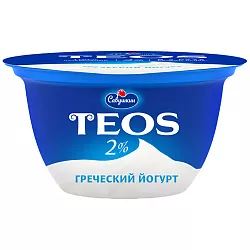 Йогурт Теос греческий натур.2% 140г БЗМЖ